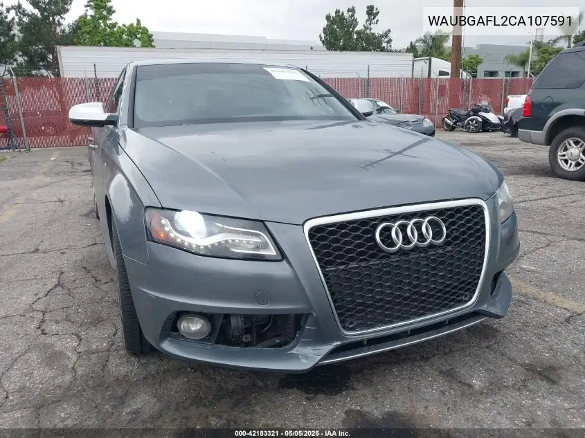 2012 Audi S4 3.0 Premium Plus VIN: WAUBGAFL2CA107591 Lot: 42183321