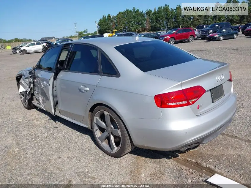 2012 Audi S4 3.0 Premium Plus VIN: WAUKGAFL7CA083319 Lot: 42557269