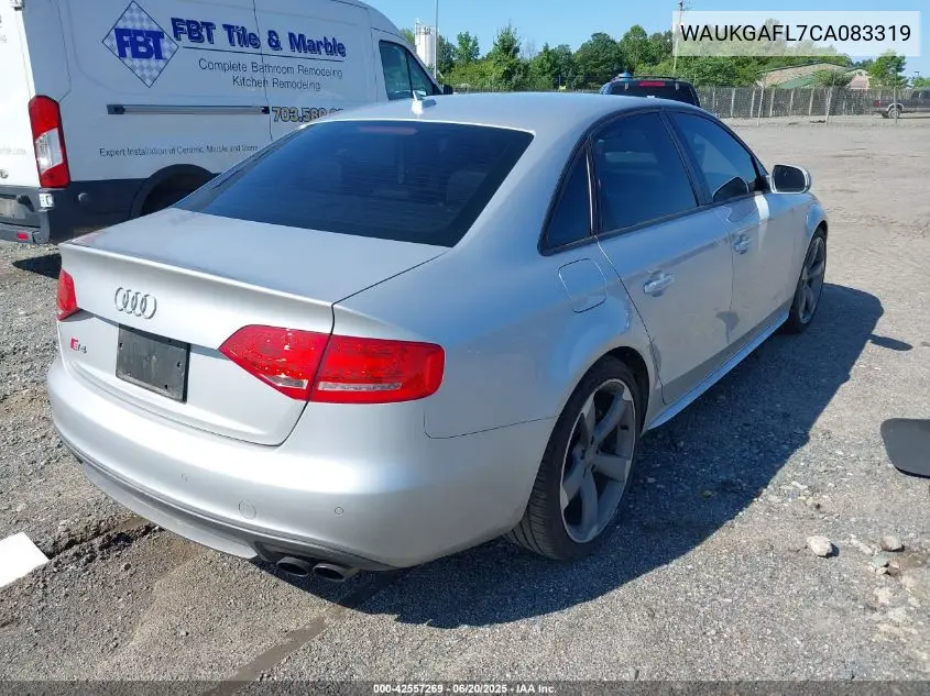2012 Audi S4 3.0 Premium Plus VIN: WAUKGAFL7CA083319 Lot: 42557269