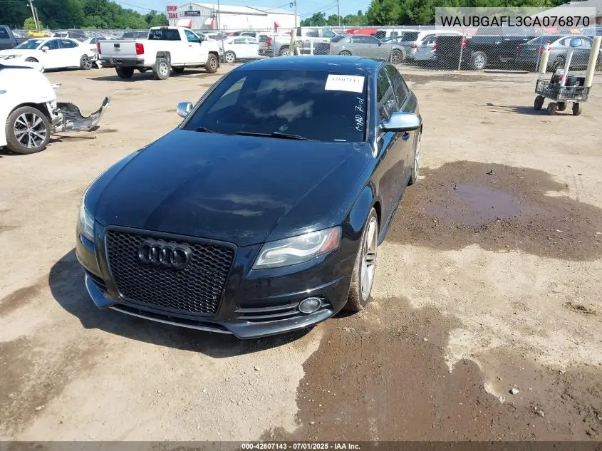 2012 Audi S4 3.0 Premium Plus VIN: WAUBGAFL3CA076870 Lot: 42607143