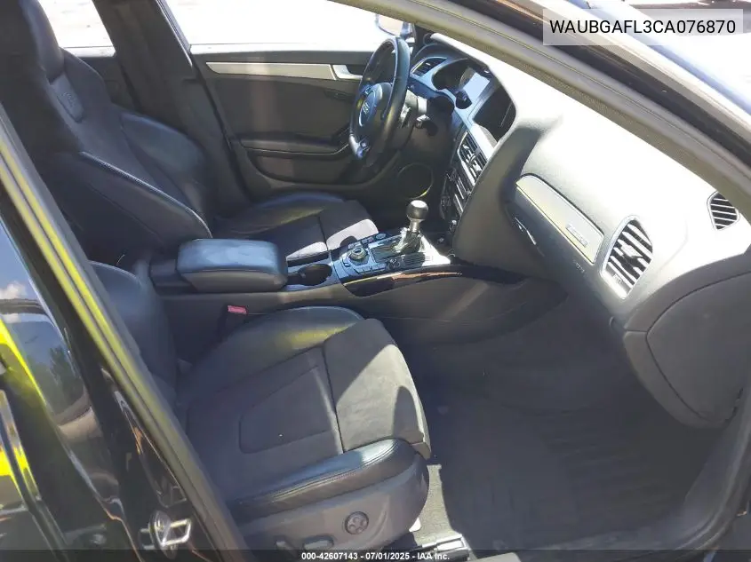 2012 Audi S4 3.0 Premium Plus VIN: WAUBGAFL3CA076870 Lot: 42607143