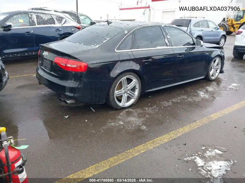 2013 Audi S4 3.0T Premium Plus VIN: WAUBGAFLXDA037906 Lot: 41780850