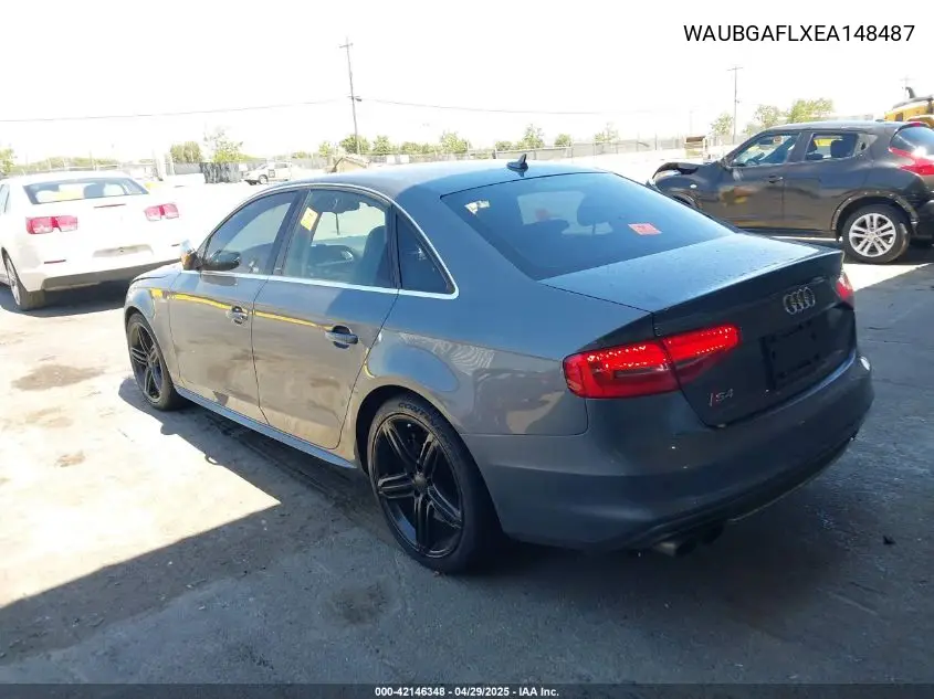 2014 Audi S4 3.0T Premium Plus VIN: WAUBGAFLXEA148487 Lot: 42146348