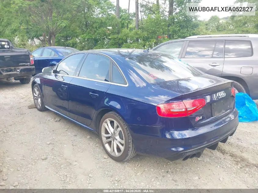2014 Audi S4 3.0T Premium Plus VIN: WAUBGAFLXEA052827 Lot: 42150917