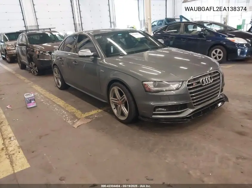 2014 Audi S4 3.0T Premium Plus VIN: WAUBGAFL2EA138374 Lot: 42304404