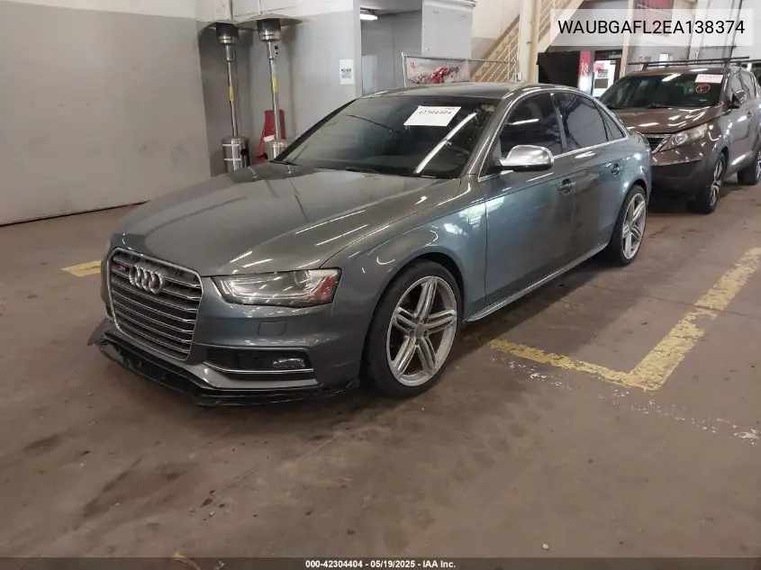 2014 Audi S4 3.0T Premium Plus VIN: WAUBGAFL2EA138374 Lot: 42304404