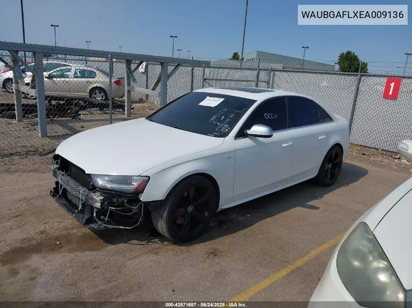 2014 Audi S4 3.0T Premium Plus VIN: WAUBGAFLXEA009136 Lot: 42571687