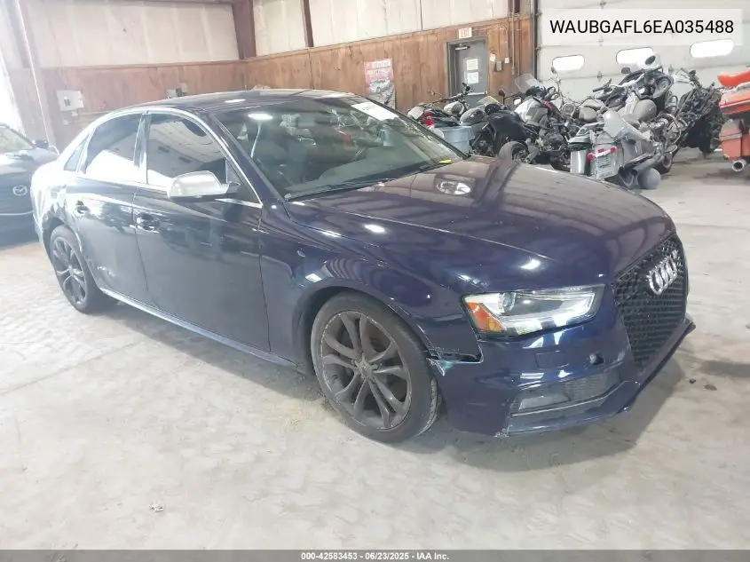 2014 Audi S4 3.0T Premium Plus VIN: WAUBGAFL6EA035488 Lot: 42583453