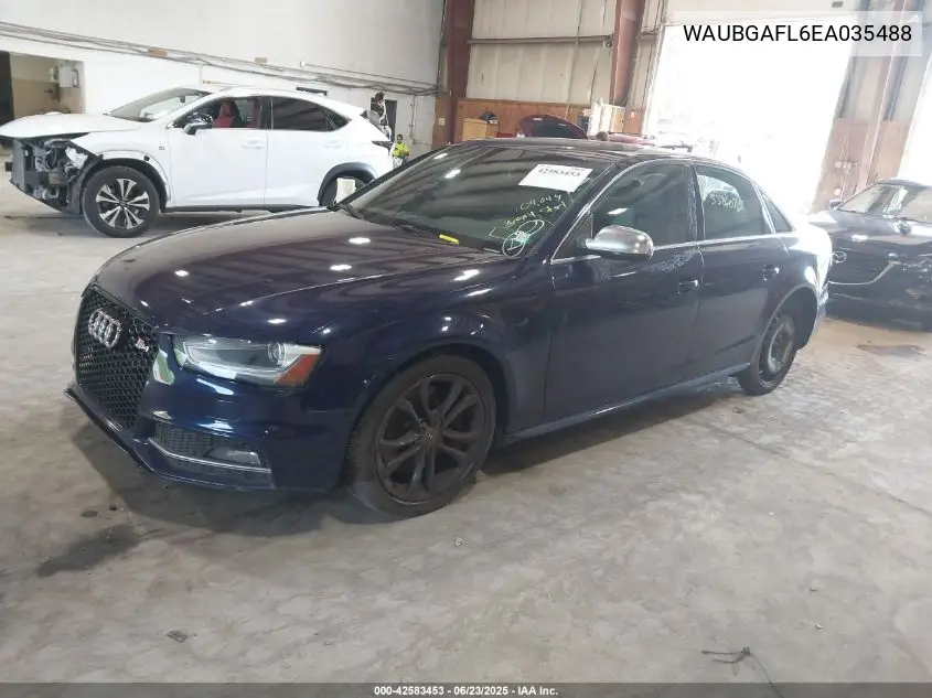 2014 Audi S4 3.0T Premium Plus VIN: WAUBGAFL6EA035488 Lot: 42583453