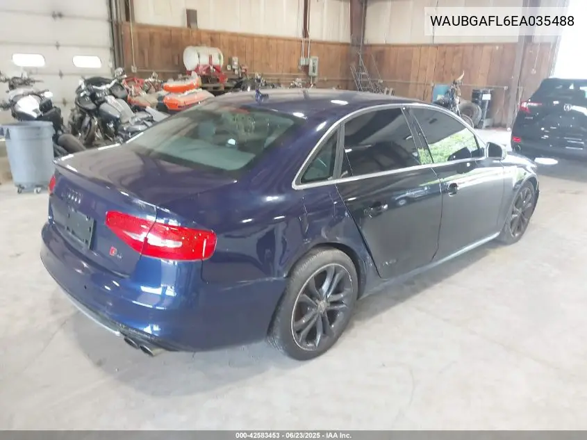 2014 Audi S4 3.0T Premium Plus VIN: WAUBGAFL6EA035488 Lot: 42583453