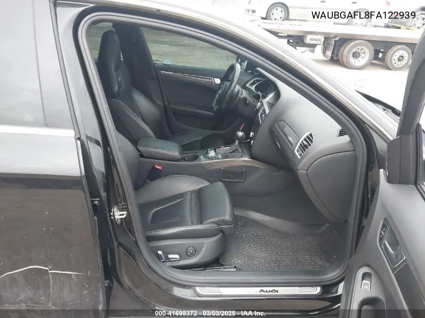 2015 Audi S4 3.0T Premium Plus VIN: WAUBGAFL8FA122939 Lot: 41698372