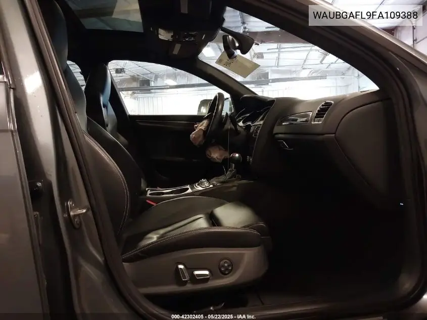 2015 Audi S4 3.0T Premium Plus VIN: WAUBGAFL9FA109388 Lot: 42302405