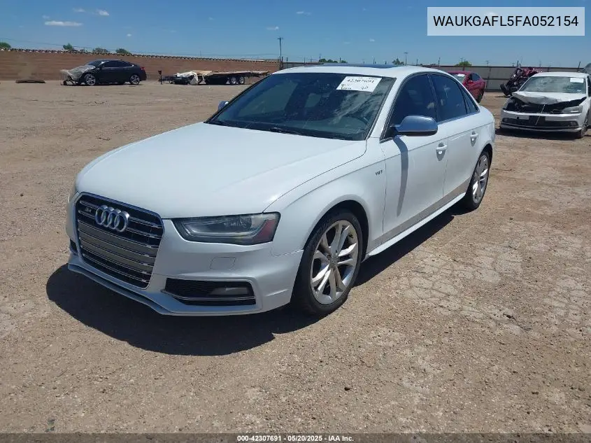 2015 Audi S4 3.0T Premium Plus VIN: WAUKGAFL5FA052154 Lot: 42307691
