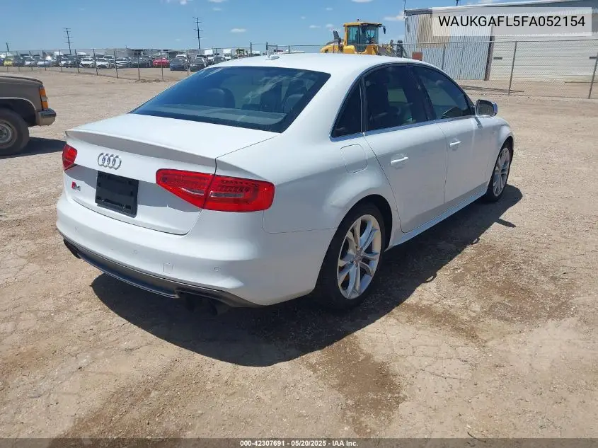 2015 Audi S4 3.0T Premium Plus VIN: WAUKGAFL5FA052154 Lot: 42307691