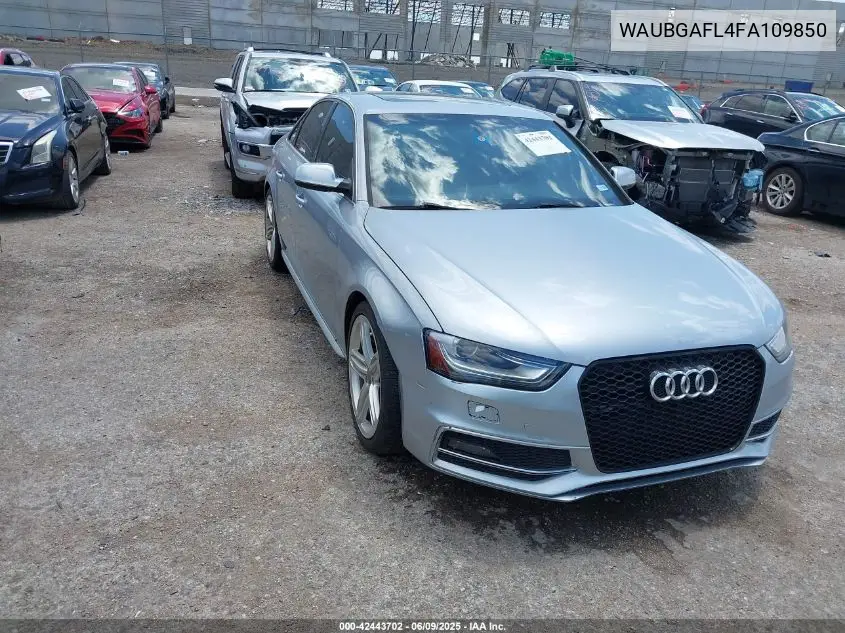 2015 Audi S4 3.0T Premium Plus VIN: WAUBGAFL4FA109850 Lot: 42443702