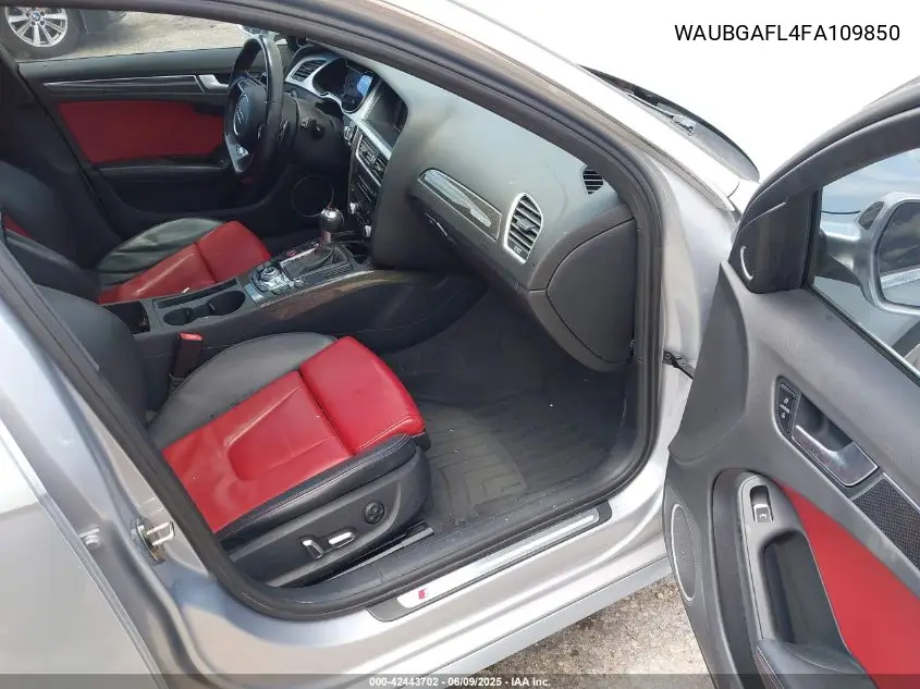 2015 Audi S4 3.0T Premium Plus VIN: WAUBGAFL4FA109850 Lot: 42443702
