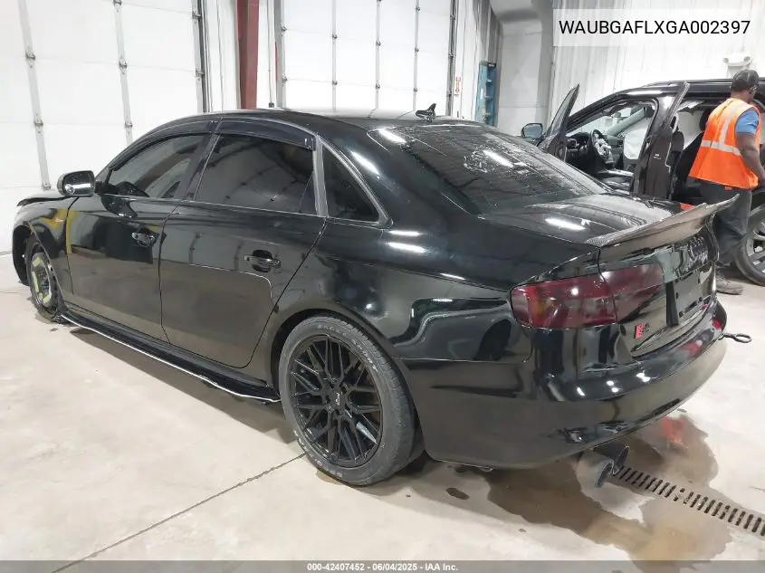 2016 Audi S4 3.0T Premium Plus VIN: WAUBGAFLXGA002397 Lot: 42407452