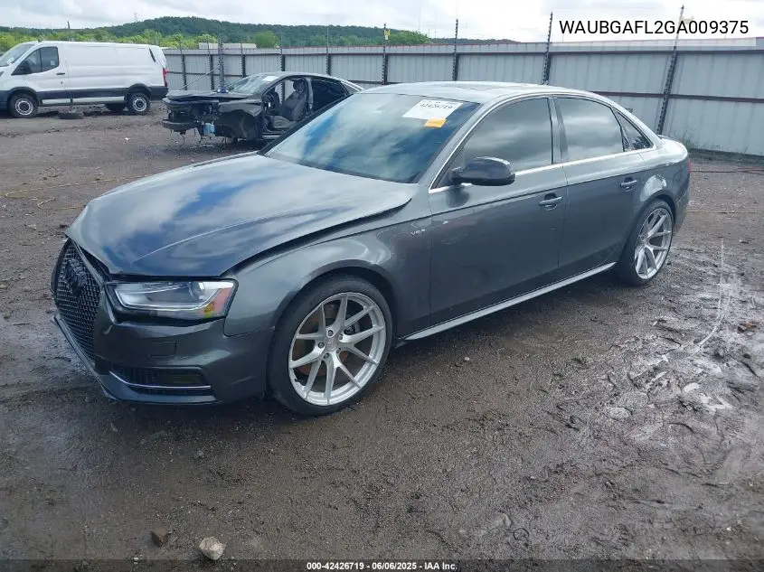 2016 Audi S4 3.0T Premium Plus VIN: WAUBGAFL2GA009375 Lot: 42426719