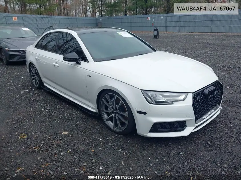 2018 Audi S4 3.0T Premium Plus VIN: WAUB4AF41JA167067 Lot: 41776519