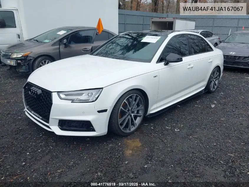 2018 Audi S4 3.0T Premium Plus VIN: WAUB4AF41JA167067 Lot: 41776519