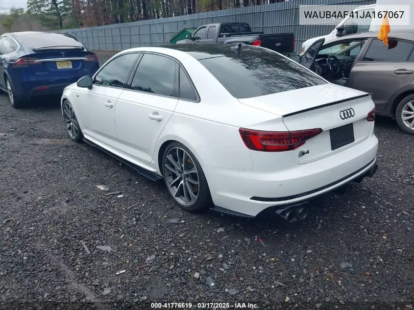 2018 Audi S4 3.0T Premium Plus VIN: WAUB4AF41JA167067 Lot: 41776519