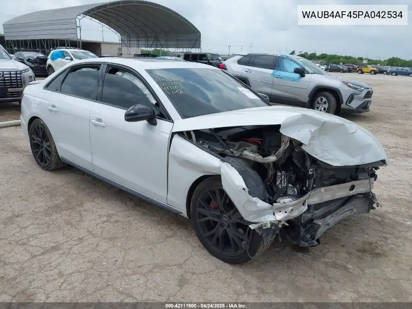 2023 Audi S4 Premium Plus Tfsi Quattro Tiptronic VIN: WAUB4AF45PA042534 Lot: 42111900