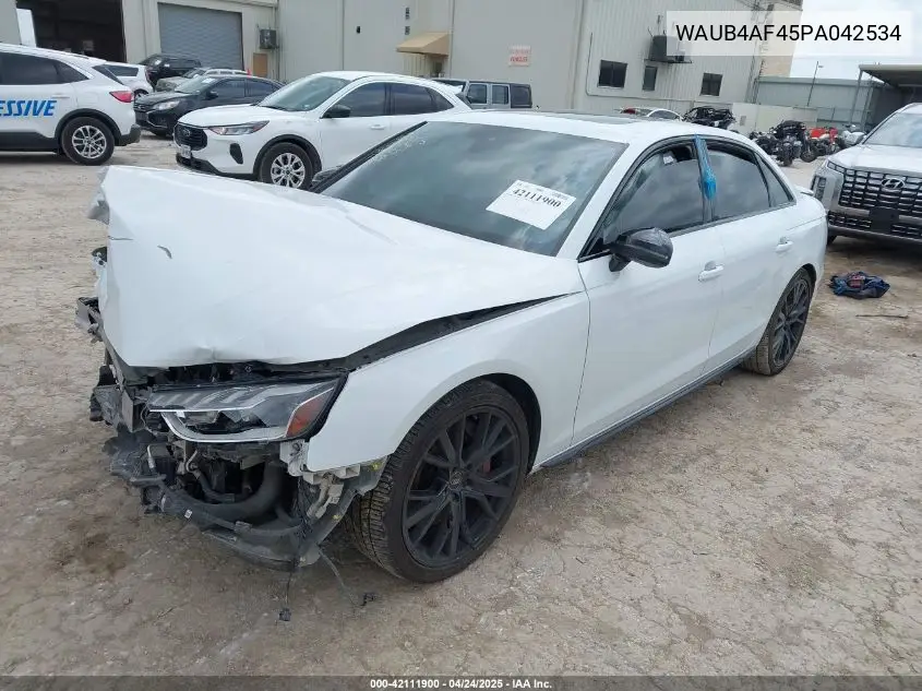 2023 Audi S4 Premium Plus Tfsi Quattro Tiptronic VIN: WAUB4AF45PA042534 Lot: 42111900