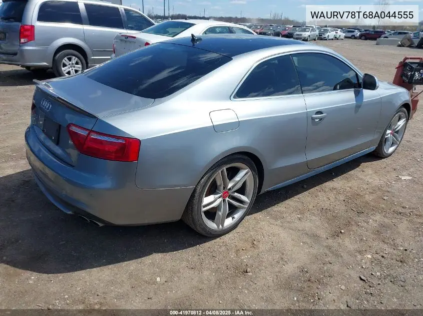 2008 Audi S5 4.2L VIN: WAURV78T68A044555 Lot: 41970812