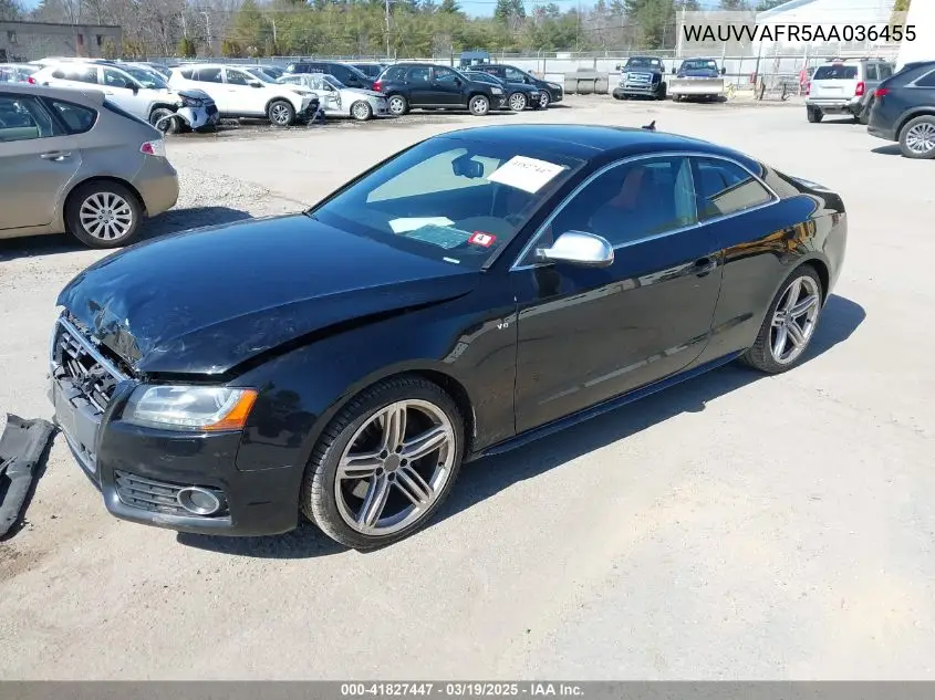 2010 Audi S5 4.2 Premium Plus VIN: WAUVVAFR5AA036455 Lot: 41827447
