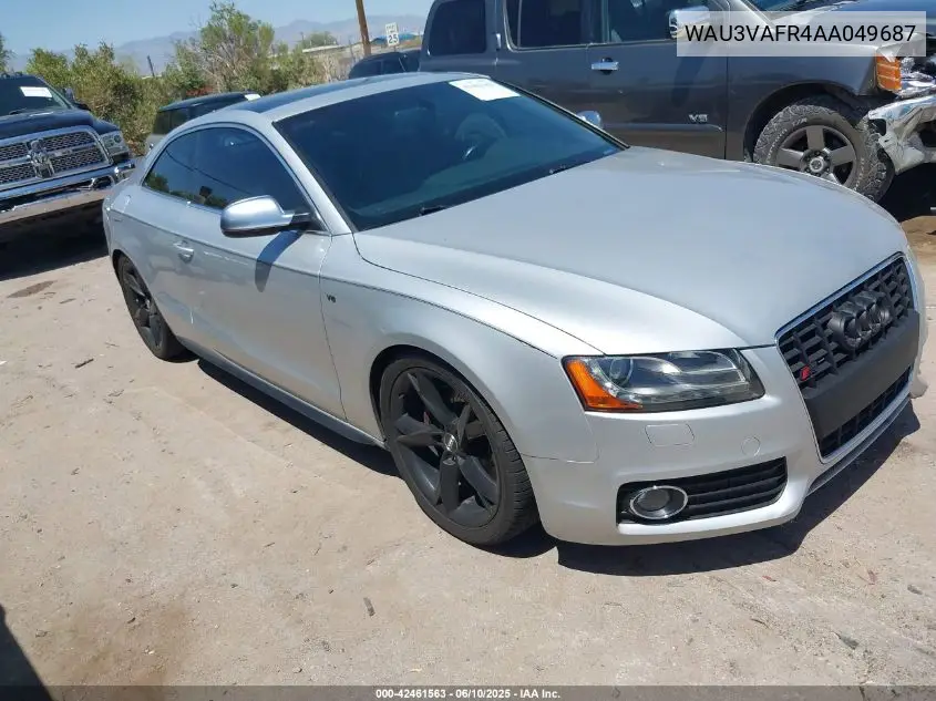 2010 Audi S5 4.2 Premium Plus VIN: WAU3VAFR4AA049687 Lot: 42461563