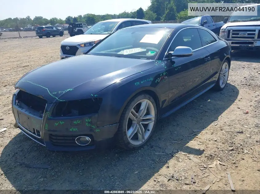 2010 Audi S5 4.2 Premium Plus VIN: WAUVVAFR2AA044190 Lot: 42563669