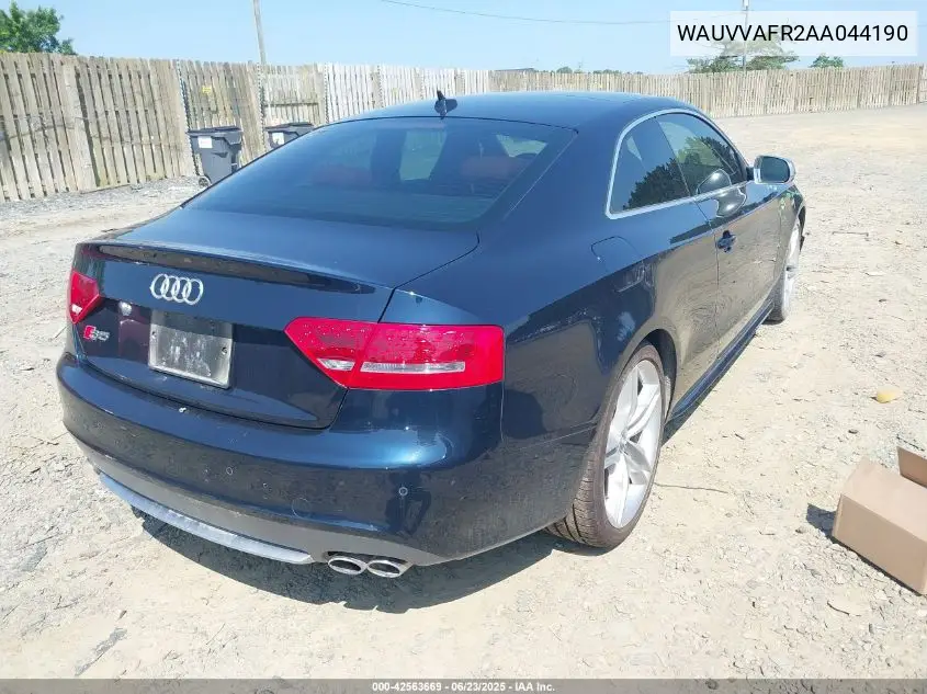 2010 Audi S5 4.2 Premium Plus VIN: WAUVVAFR2AA044190 Lot: 42563669
