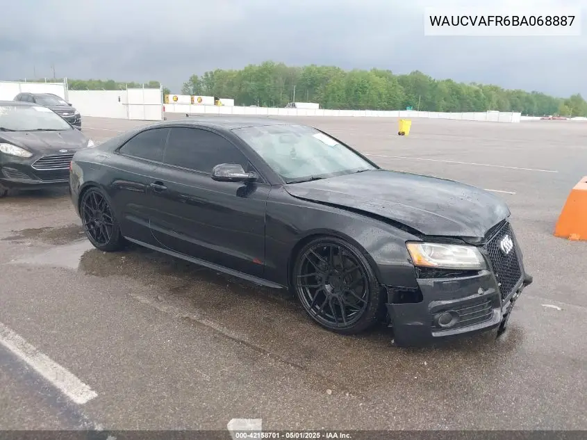 2011 Audi S5 Premium Plus VIN: WAUCVAFR6BA068887 Lot: 42158701