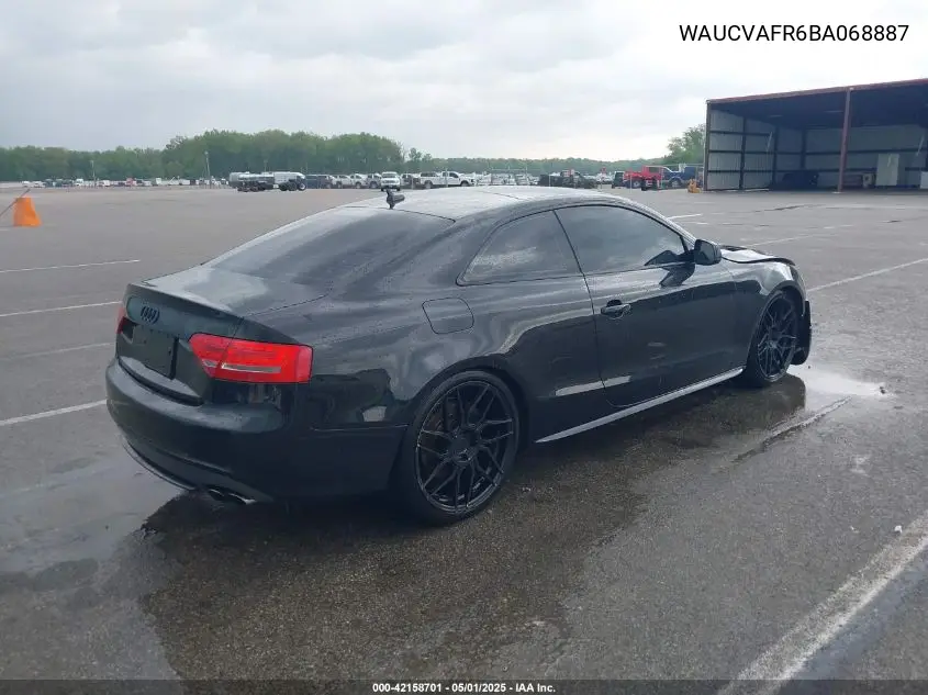 2011 Audi S5 Premium Plus VIN: WAUCVAFR6BA068887 Lot: 42158701
