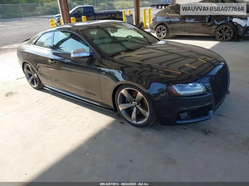2011 Audi S5 4.2 Premium Plus VIN: WAUVVAFR5BA077668 Lot: 42573013