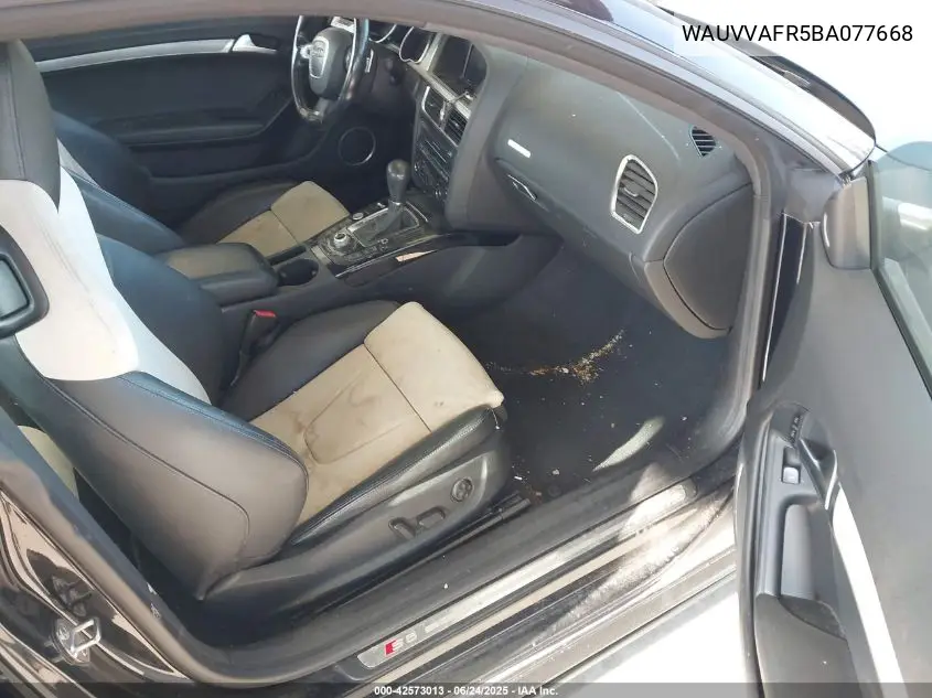 2011 Audi S5 4.2 Premium Plus VIN: WAUVVAFR5BA077668 Lot: 42573013