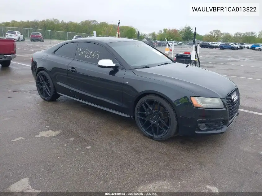 2012 Audi S5 4.2 Premium VIN: WAULVBFR1CA013822 Lot: 42180563