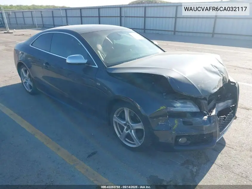 2012 Audi S5 4.2 Premium Plus VIN: WAUCVAFR6CA032117 Lot: 42253758