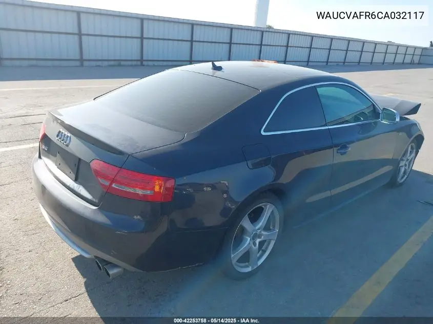 2012 Audi S5 4.2 Premium Plus VIN: WAUCVAFR6CA032117 Lot: 42253758