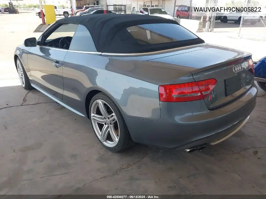 2012 Audi S5 3.0 Premium Plus VIN: WAUVGAFH9CN005822 Lot: 42500277