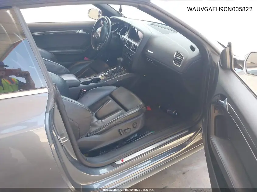 2012 Audi S5 3.0 Premium Plus VIN: WAUVGAFH9CN005822 Lot: 42500277