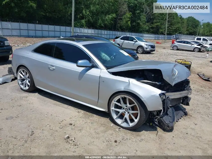 2012 Audi S5 4.2 Premium Plus VIN: WAUVVAFR3CA002484 Lot: 42598303
