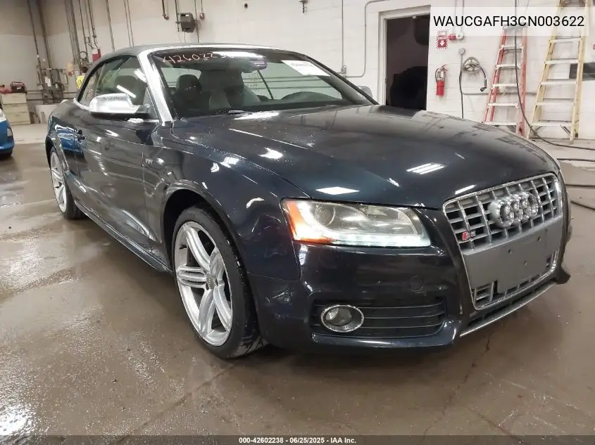 2012 Audi S5 3.0 Premium Plus VIN: WAUCGAFH3CN003622 Lot: 42602238