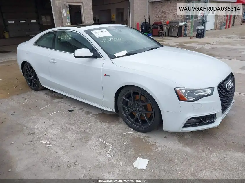 2013 Audi S5 3.0T Premium Plus VIN: WAUVGAFR0DA036314 Lot: 42078022