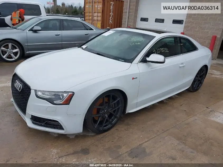 2013 Audi S5 3.0T Premium Plus VIN: WAUVGAFR0DA036314 Lot: 42078022
