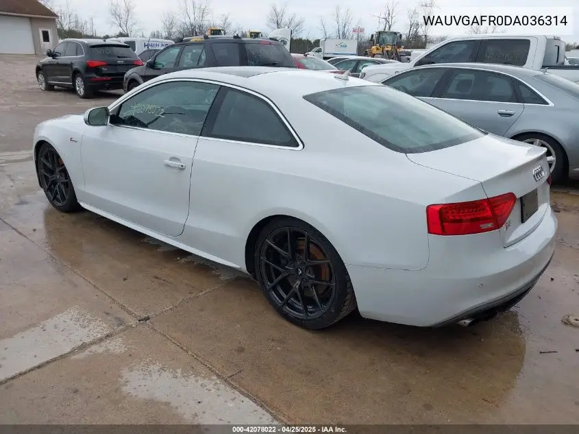 2013 Audi S5 3.0T Premium Plus VIN: WAUVGAFR0DA036314 Lot: 42078022