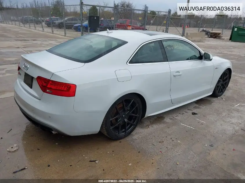 2013 Audi S5 3.0T Premium Plus VIN: WAUVGAFR0DA036314 Lot: 42078022