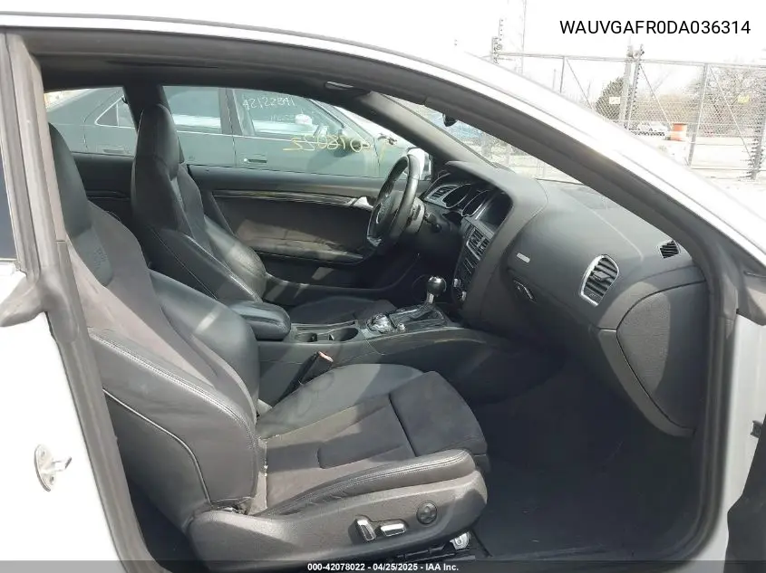 2013 Audi S5 3.0T Premium Plus VIN: WAUVGAFR0DA036314 Lot: 42078022
