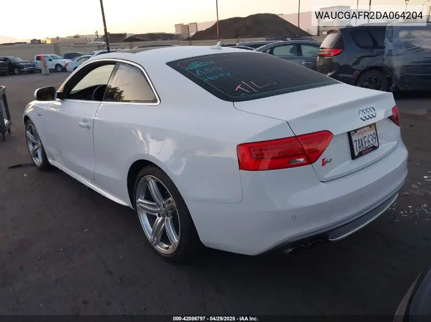 2013 Audi S5 3.0T Premium Plus VIN: WAUCGAFR2DA064204 Lot: 42086797
