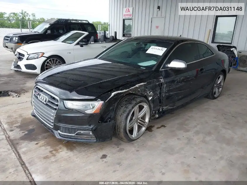 2013 Audi S5 3.0T Premium Plus VIN: WAUCGAFR7DA031148 Lot: 42112636